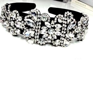 Headband Adorned With Rhinestones Elegant Crystal Embellished Headband
